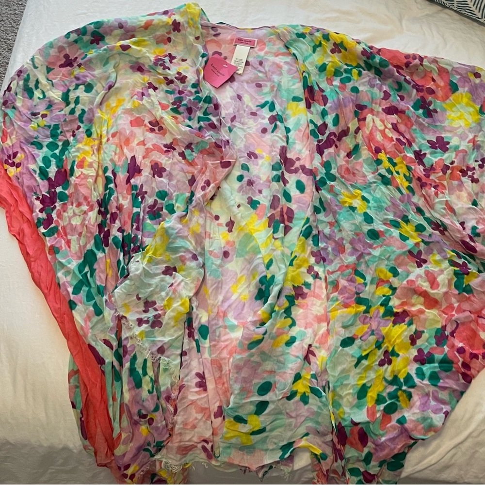 Kate Spade Floral Kimono Wrap NWT
